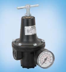 From size G on it is a pilot-operated piston regulator with an excellent regulation characteristic curve.
