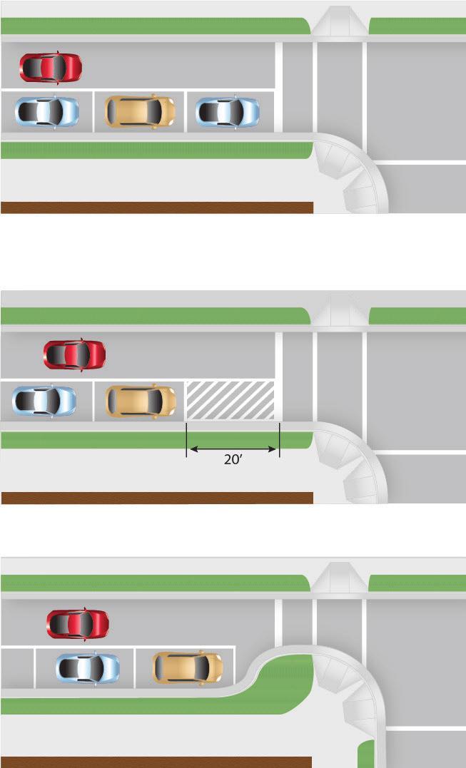Parked Vehicles Decrease Sight Distance Parked Setback for Sight Distance Curb Extension Improves Sight Distance Figure 11.