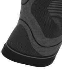PERFORMANCE LEVEL Contoured compression fit around knee joint Elastic knit forms to shape of knee