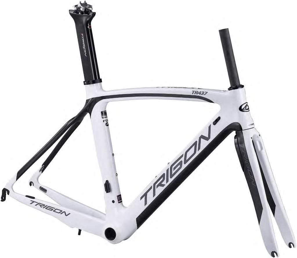 28 AERO ROAD TR437 AERO RACE Full HM carbon fiber monocoque frame is fully aero tube designed to gain aerodynamics, with the oversized BB shell improves the stiffness and power transfer.