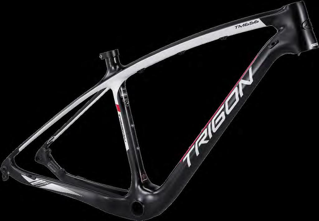 36 TM656 C8 650B Full carbon monocoque 27.5" frame with tapered head tube design for improving safety, handling and stiffness. Oversized tubing for increased stiffness durability and ride comfort.