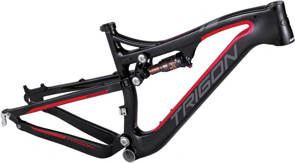 40 TS885 29ER SUSPENSION Full carbon monocoque 27.5" frame with dual suspension system increasing handling and ride comfort.