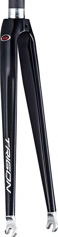 Rake: 43mm (TT & Triathlon), 38mm(Track) Steerer: 1 1 /8" Weight: 590g Obllix Ribbed blades for