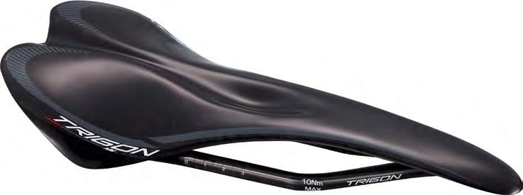 carbon monocoque top with sofa pad. Ergonomic design for increased rider comfort. Hipact formed patented design carbon rails designed to absorb road shock and soften the ride.