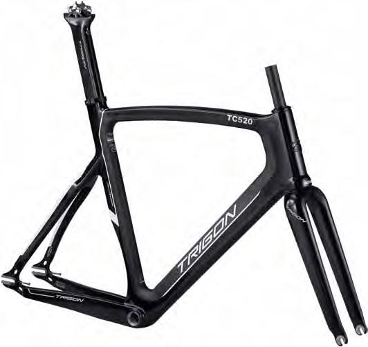 TRACK 39 TC520 TRACK Full carbon fiber monocoque track frame with tapered head tube design for improving safety, handling and stiffness.