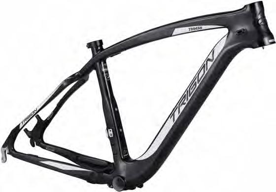 43 TM456 26" MTB Full carbon monocoque frame with tapered head tube design for improving safety, handling and stiffness. Oversized tubing for increased stiffness durability and ride comfort.