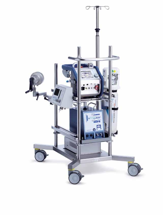 10 CARDIOHELP System Completely Equipped Sprinter Cart XL A stable, compact and multi-functional workstation Infusion pole (height-adjustable) Handle for pulling and pushing CARDIOHELP Emergency