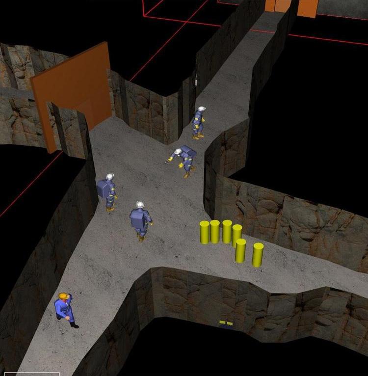 Computer Simulation Programms VR Mine Rescue Simulation Programs Trainers develop specific training scenarios - Type and level of tasks - Allocation of challenges within the