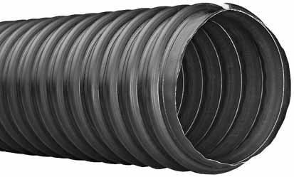 P-G-EX 1 Black TPE-coated polyester fabric Nylon helix, wear strip profile for abrasion resistance From -40 C up to +150 C (with peaks up to +170 C) Light, flexible hose designed to transfer exhaust