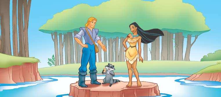 John Smith Process colors in logo gradient to match: Meeko Pocahontas Storyline (for the teacher) Pocahontas tells the story of the free-spirited Native American, Pocahontas, and the English settlers