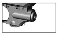 If your airgun shoots too far left, turn the windage adjustment screw clockwise (See Fig. F). Fig. E Laser dot Fig.