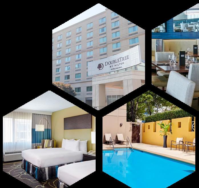ACCOMMODATIONS DOUBLETREE SUITES BY HILTON HOTEL CHARLOTTE UPTOWN 1 mile From the Spectrum Center Placed in the heart of uptown Charlotte s Gateway Village, the DoubleTree by Hilton Hotel Charlotte