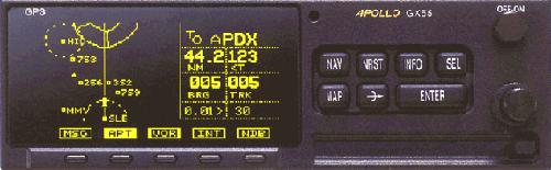 4. CAP is standardizing the fleet with the Apollo GX55 (below). Even if your aircraft has a different GPS, the basic functions are the same. All GPS units display bearing and distance to waypoints (i.