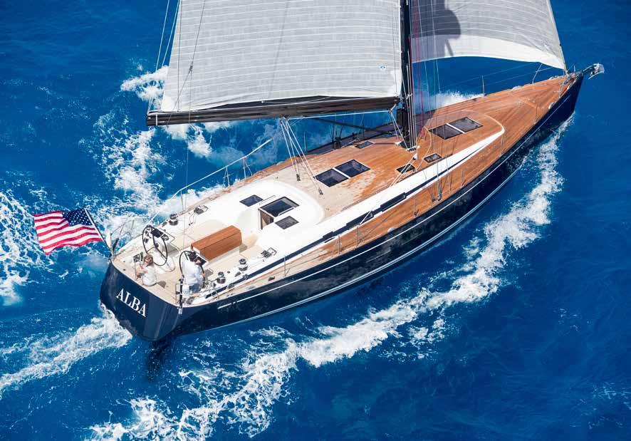 Under sail Bluewater sailing is a concept that encompasses a world of open spaces, far horizons and long distance cruising: in this sense, the Swan 54 is a pure bluewater cruiser.