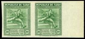 Estimate $300-400 532 Pa Cuba, 1914, 5c Ger tru dis Gómez, im per fo rate plate proof on card, in green
