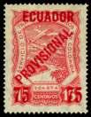 LATIN AMERICA 537 P Cuba, Air mail, 1931, 5c to $1 Air plane & Coast, im per fo rate trial color plate proofs (C4-11), ver ti cal pairs, com plete set in green, with out gum, Very