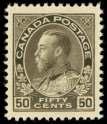 George V Ad mi ral, 50 black brown (120), o.g., never hinged, post of fice fresh with choice, near-per fect cen ter ing, Ex tremely Fine to Su perb.