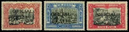 Estimate $250-350 549 Mex ico, Air mail Of fi cial, 1932, 50c dark blue & claret over printed Servicio