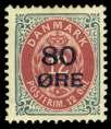 Estimate $150-200 107 Den mark, 1915, 5kr Gen eral Post Of fice (135), o.g., lightly hinged, fresh and Very Fine.