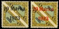 Estimate $150-200 108 Den mark, 1915, 80öre on 12öre slate & dull lake, in verted frame (136a), o.g.