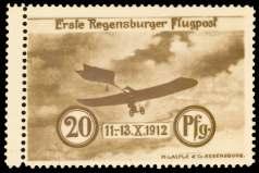 238 239 238 Ger many, Air mail Semi-Of fi cial, 1912, 10pf Gotha-Erfurt (Michel 5), o.g.