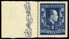 Estimate $300-400 335 Liech ten stein, 1951, 2fr-3fr Princely Fam ily com plete, perf 14½ (259a-260a), o.g.