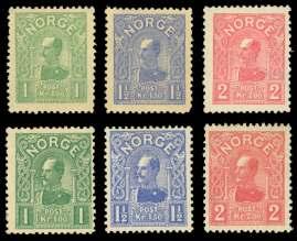 NORWAY 345 Nor way, 1877-78, Post Horn shaded, 5ø dull blue (24a), o.g., lightly hinged, re mark ably fresh and Ex - tremely Fine. Scott $700.