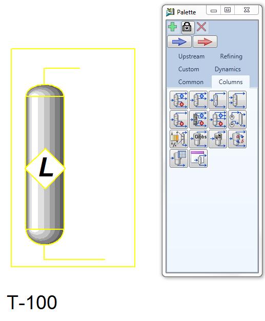 4.09. Add a Liquid-Liquid Extractor to the flowsheet from the Model Palette. 4.10. Double click on the extractor (T-100) to open the Liquid-Liquid Extractor Input Expert window.
