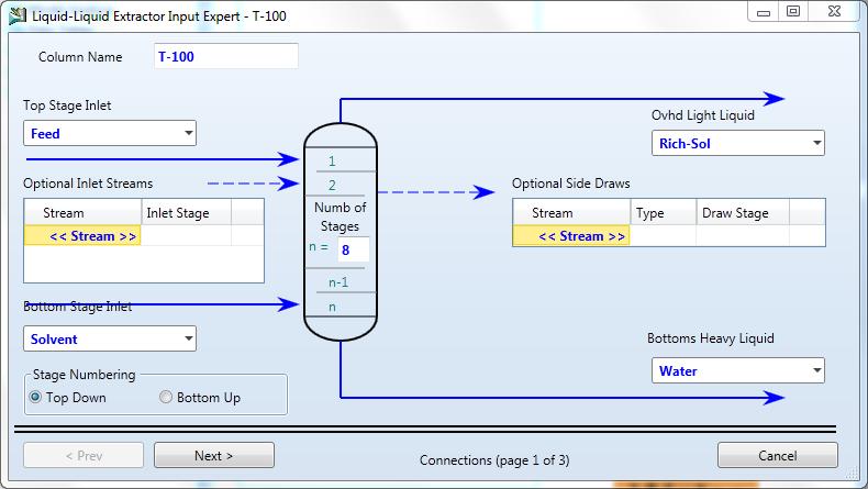 4.11. On Page 2 of the Input Expert enter Top and Bottom Stage