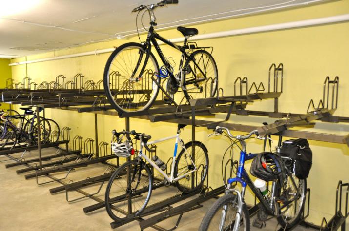 When installing bicycle parking at stations, it is desirable to include some excess capacity to accommodate future bicyclists.