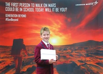 Reach for the stars Jedd (5G) won this year s Generation Beyond Challenge - organised by Lockheed Martin and Discovery Education.