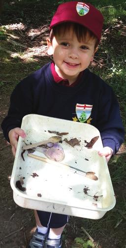 They learned how to safely carry and use the equipment and were thrilled to scoop up tadpoles, water boatmen, water snails and small fish into their buckets, before gently releasing them back into