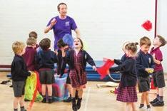 The circus skills offered many links to curriculum areas such as PE, art, music, literacy and numeracy