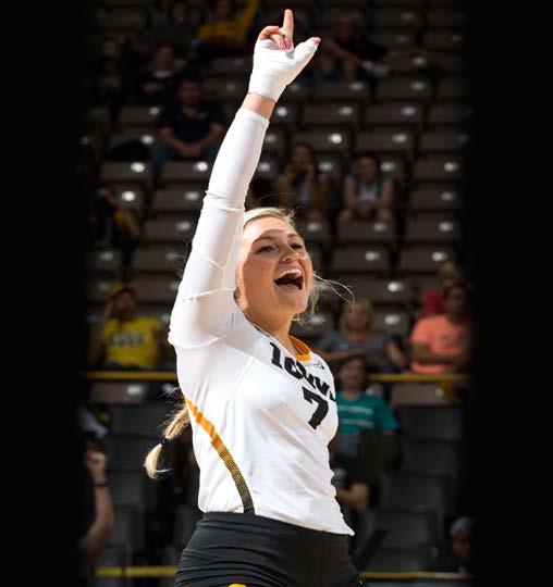 .. Appeared in 29 matches with 26 starts... is 10th all-time at Iowa in career assists with 992... ended the season ranked 13th in the Big Ten in service aces per set (0.24).