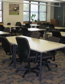 The Learning Center features an auditorium, two classrooms, study lounges for