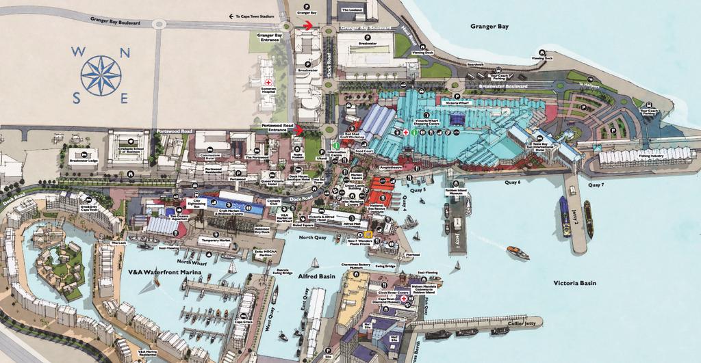 The swimming will take place off Quay 6 in the V&A Waterfront and the finish area is at the