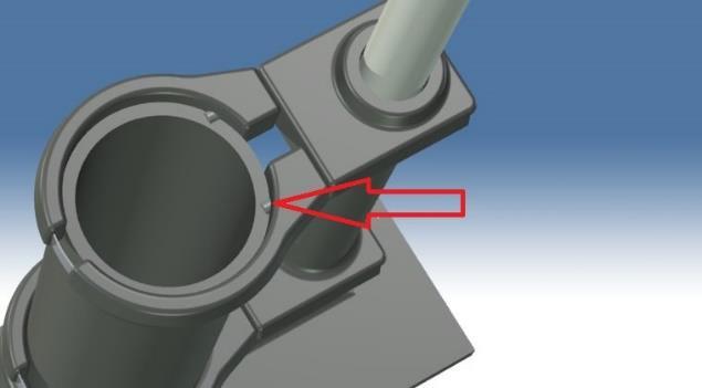 Tighten the screws to the point where they break through the fence post. This is to prevent the bracket from twisting. (illustrated below).