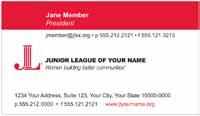 Junior League Stationery Sizes Business card size is 3.5"x 2".