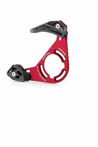 B Anodized Black, Red CT-E1-DX002 Robust and economical, this half-caged chainguide keeps your chain fully wrapped around your 1X chainring for the