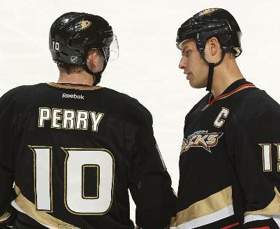 Perry born just six days after Getzlaf in 1985 was plucked by the Ducks with the 28th pick.