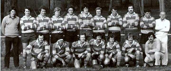 First Grade Barraclough Cup 1974 Back row: L to R Bob Artup (Manager), Paul Roseland, Tim Gibson, Steve Brouggy, Brian Gibson, Peter Gibson, Brian Kerwick, Steve Punch, Dave Christie, Tony Cannon,