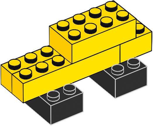 bricks, 1 modified 2 x 2 with