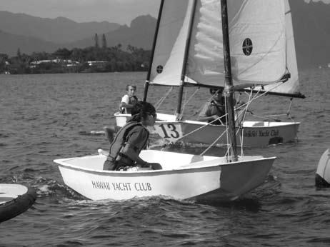 Ten Flying Juniors sailed in light winds in Keehi Lagoon and the skills really improved during the two days.