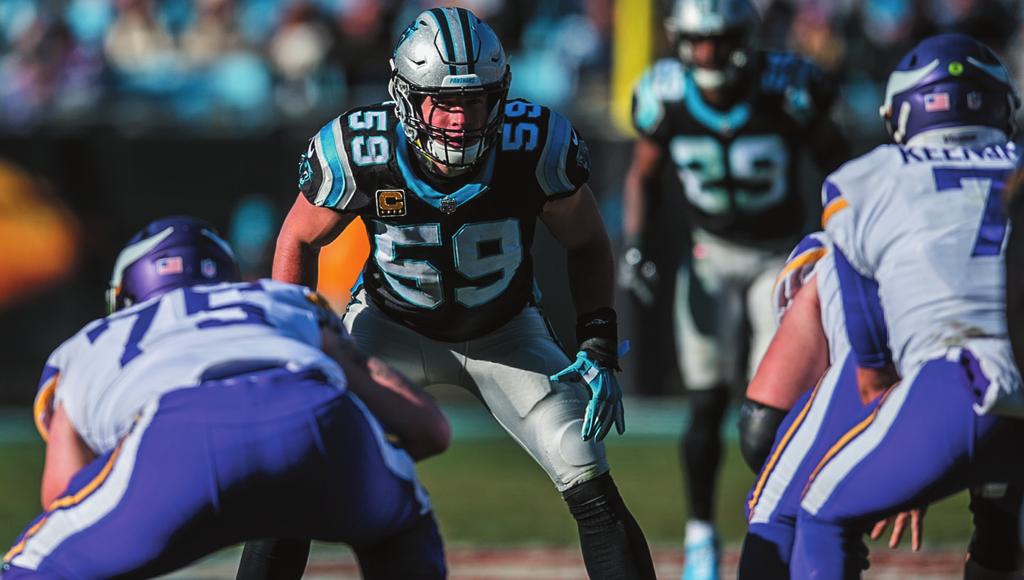 Linebackers KUECHLY LEADS ALL TACKLERS Since entering the NFL in 2012, press box crews have credited linebacker Luke Kuechly with 818 tackles, the most in the NFL.