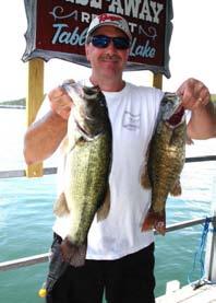 53 pounds, $158 (Sorry I had to use last months picture) The Saturday Big Bass winner was Mike Parmentier- 5.12 lbs.