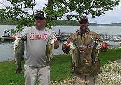 Page 3 of 7 The day ended with us leading by 1 1/2 lbs, totaling out around 15 lbs. We used several different lures, Slongs jigs, spinner baits, swim baits and Carolina jigs. Master Sgt.