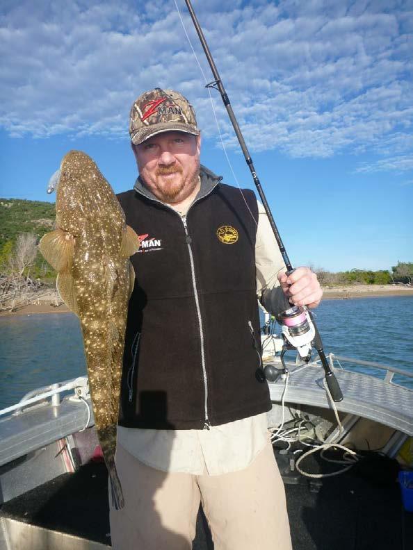 Finding Flathead By Justin Willmer The author with a flatty on his go-to ZMan 3 MinnowZ in Opening Night.