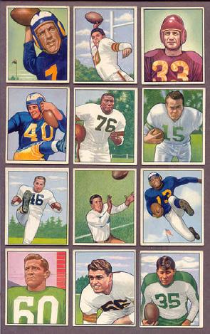1948 LEAF FOOTBALL COMPLETE SET EX A 1949 LEAF FOOTBALL COMPLETE SET EX-MT Rare early football set loaded with stars and Hall of Famers. Overall grade EX with some better and some less.