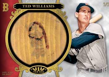 RELIC CARDS Tier One 1/1 Bat Knobs The smash-hit cards of last year are back. More unique cards featuring a game-used bat knob from superstars both active and retired. Numbered 1/1.