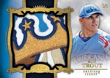 Tier One Bat Knob Card Tier One All-Star Crown Relic Card With new 1/1 autograph bat knobs, new dual autograph relics, new 1/1 2012 MLB All-Star Game workout jersey jumbo patches, and guaranteed
